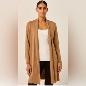 Banana Republic Size Small Open-Front Cardigan in Camel Brown w/Pockets